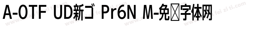 A-OTF UD新ゴ Pr6N M字体转换